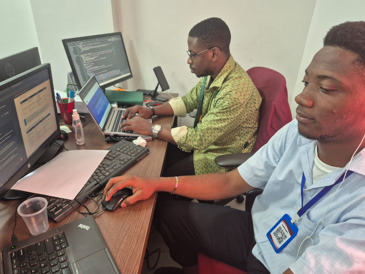 Équipe de développement au travail